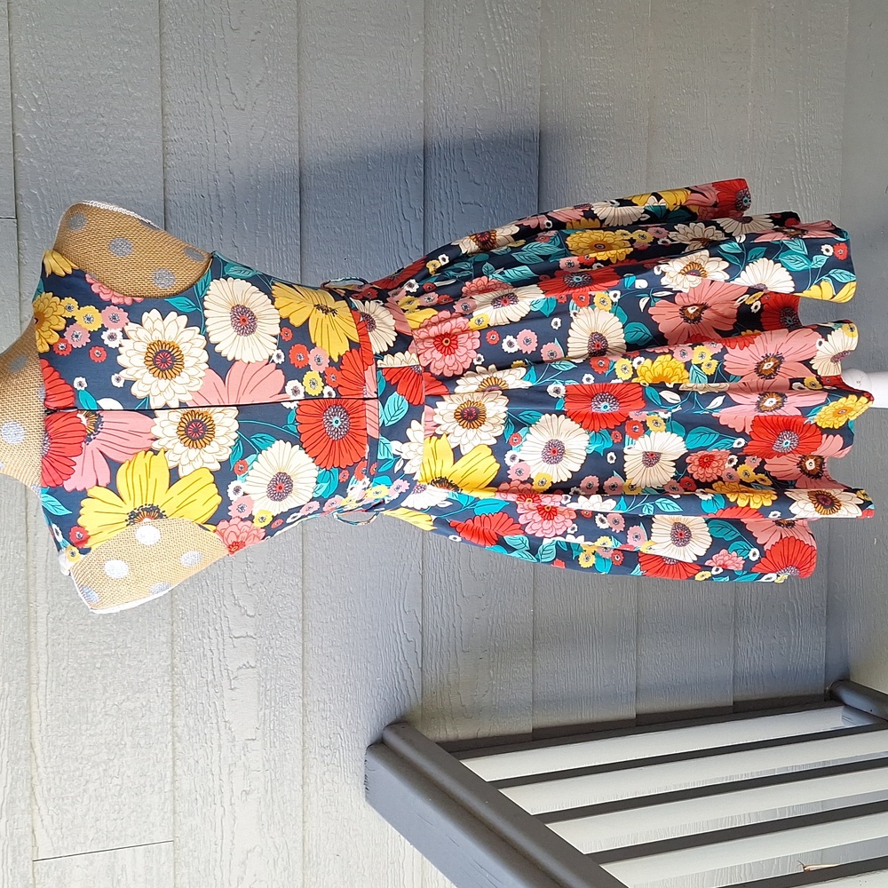 Modcloth Ixia 60's Colorful Floral Dress Size Small Made In USA Retro - Picture 6 of 10